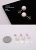 925 Sterling Silver Jewelry Natural Round Pearl Earrings Jewelry For Women 6-8-10mm Freshwater Simple Pearl earring Friend Gift