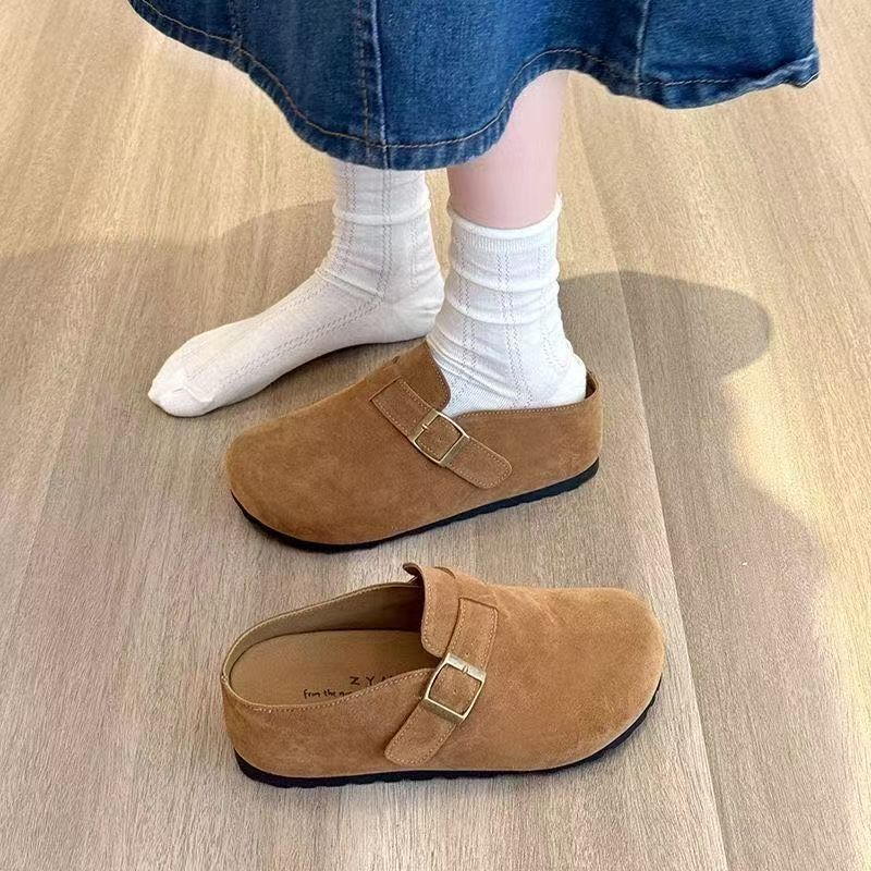 Baotou half slippers women wear a pedal Boken shoes fashion thick soles heightening Boken shoes women 2025 new spring and autumn