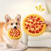 Jouets en Peluche pour Chien Forme Pizza Jouets Sonores Couinants pour Chiens Chiots Jouet à Mâcher pour Aiguiser les Dents des Chiens Fournitures pour Animaux