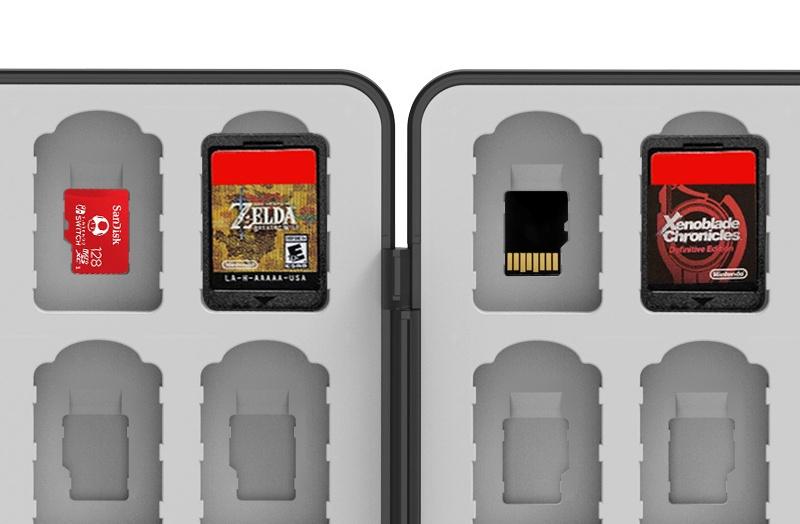 Nintendo Switch 1/2 Game Cartridge and SD Card Case with 24 Slots