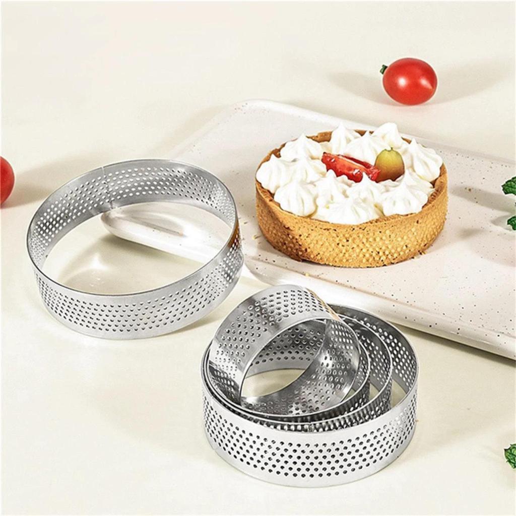 430 Stainless Steel Perforated Tart and Cake Mousse Ring Mold