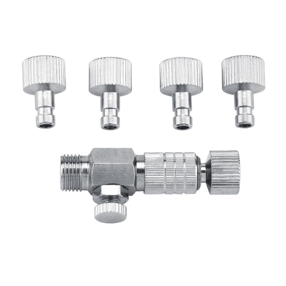 5Pcs 1/8 Interface Quick Connector Quick Connect Portable Airbrush Fitting Stable Durable Adapter Plug Compressor Connect серебряный