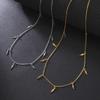 Lucktune Gothic Lightning Tassel Pendant Necklace Stainless Steel Gold Color Choker Necklace for Women Trendy Jewelry Party Gift