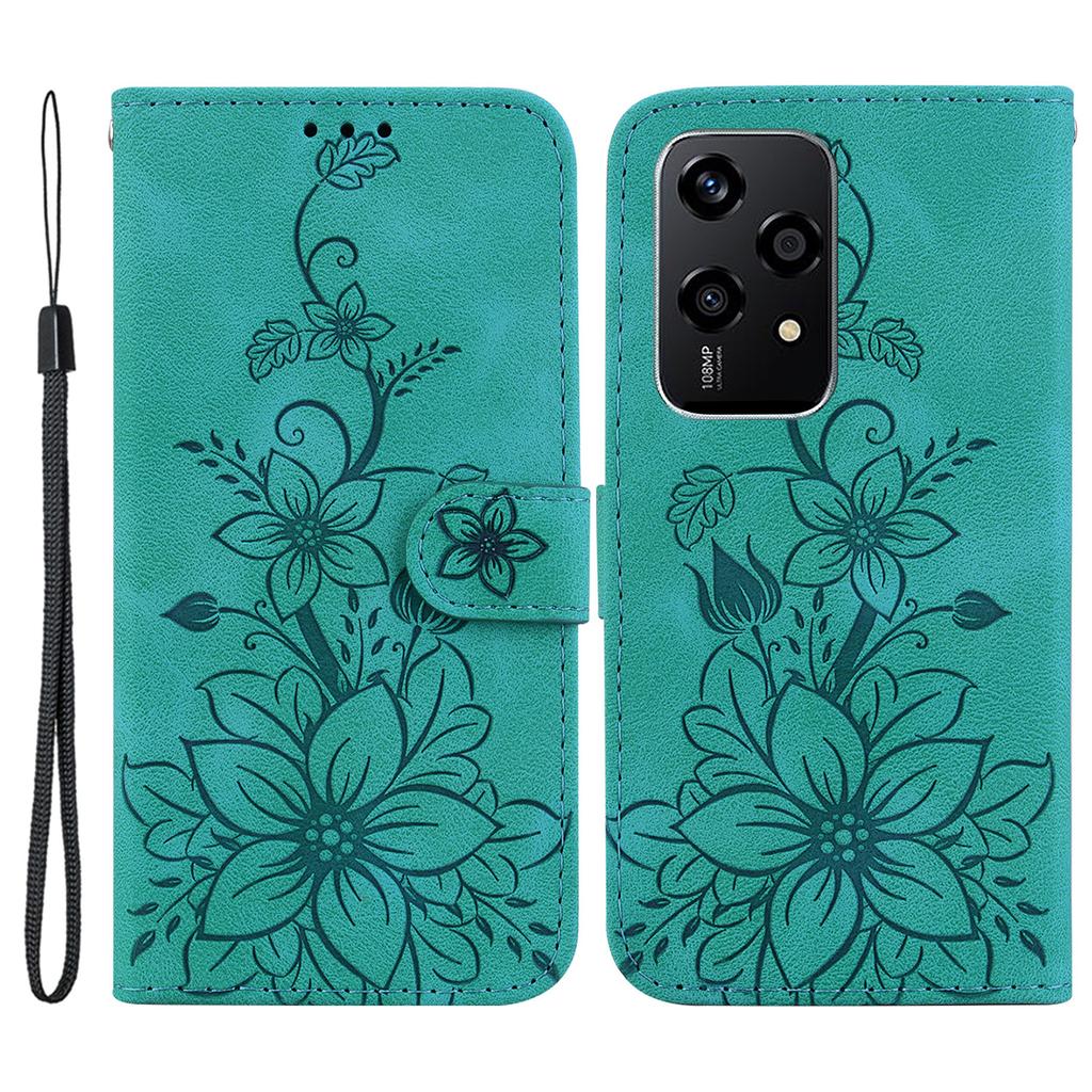 For Honor 200 Lite Case Lily Imprint Leather Wallet Phone Cover