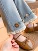 Girls' Spring & Autumn 2025 Flared Jeans: New Casual Trousers for Baby Girls