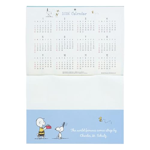 Sanrio Wandkalender horizontal 2025 Snoopy Wandbehang 452939