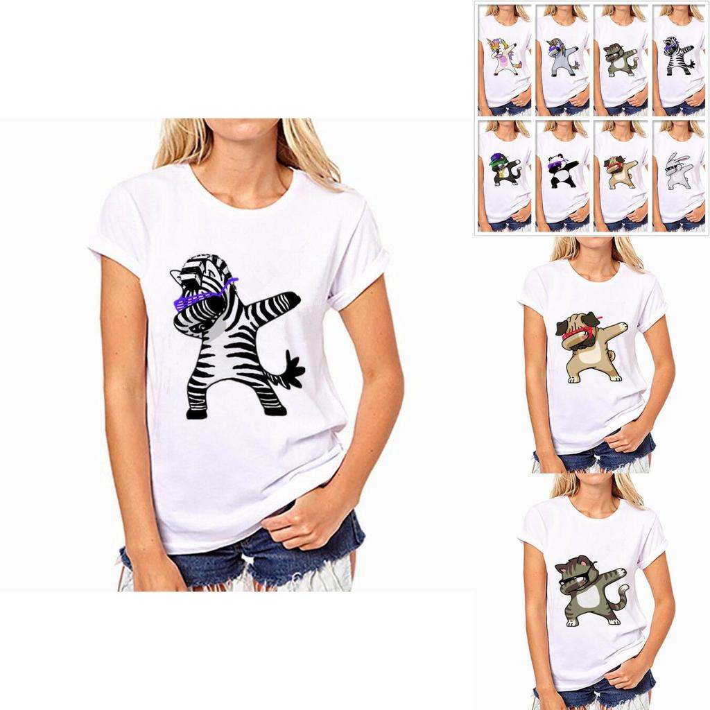 Divertida Dab Camiseta Baile Unicornio Perro Gato Oso Dabbing Tshirt Tee