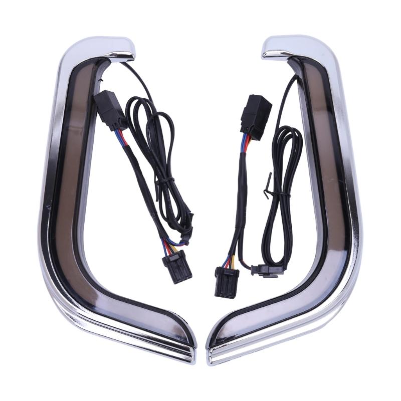 Motorcycle Turn Signal Light Pair for 1996-2013 Applications with Curved Acrylic Lower-Fairing Housings