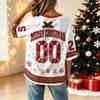 Women's Casual Christmas Print V-Neck Top, 3/4 Sleeve Holiday Shirt for Everyday Wear