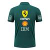 Ferrari Summer Pure Cotton F1 Racing Team Uniform T-shirt Short Sleeved Ferrari Polo Shirt Versatile Top