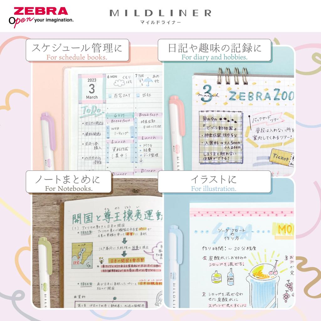 Zebra Mildliner Highlighter 40 Colors with Case Box WKT7-40C-AZ