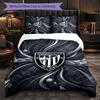 Athletic Bilbao Football 3 Piece Bedding Set Soft Duvet Cover Set with Pillowcases Printed Bedroom Decor Set for Home