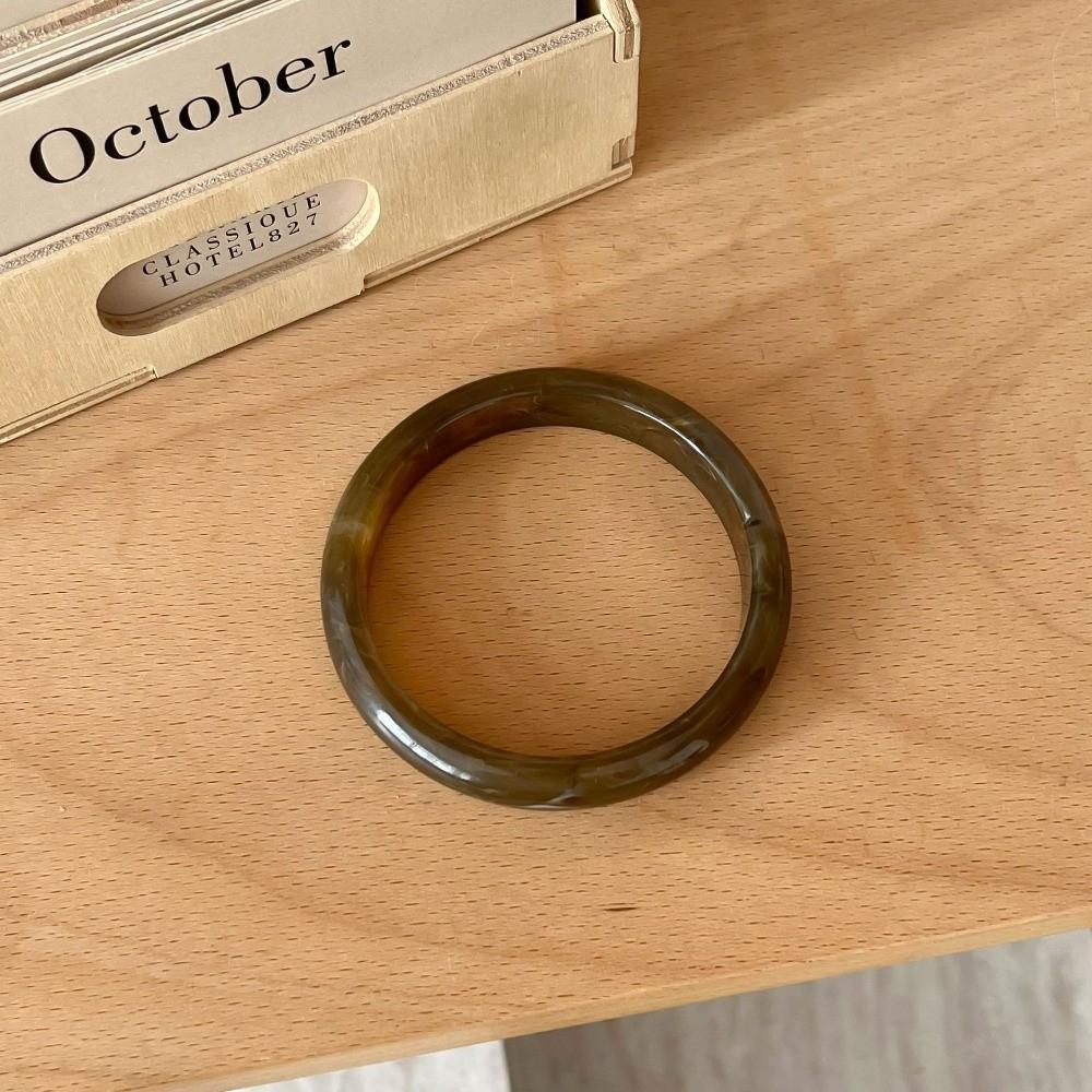 Colorful Fine Bangles Smooth Round Lady's Bracelet New Resin Bracelets  Gifts