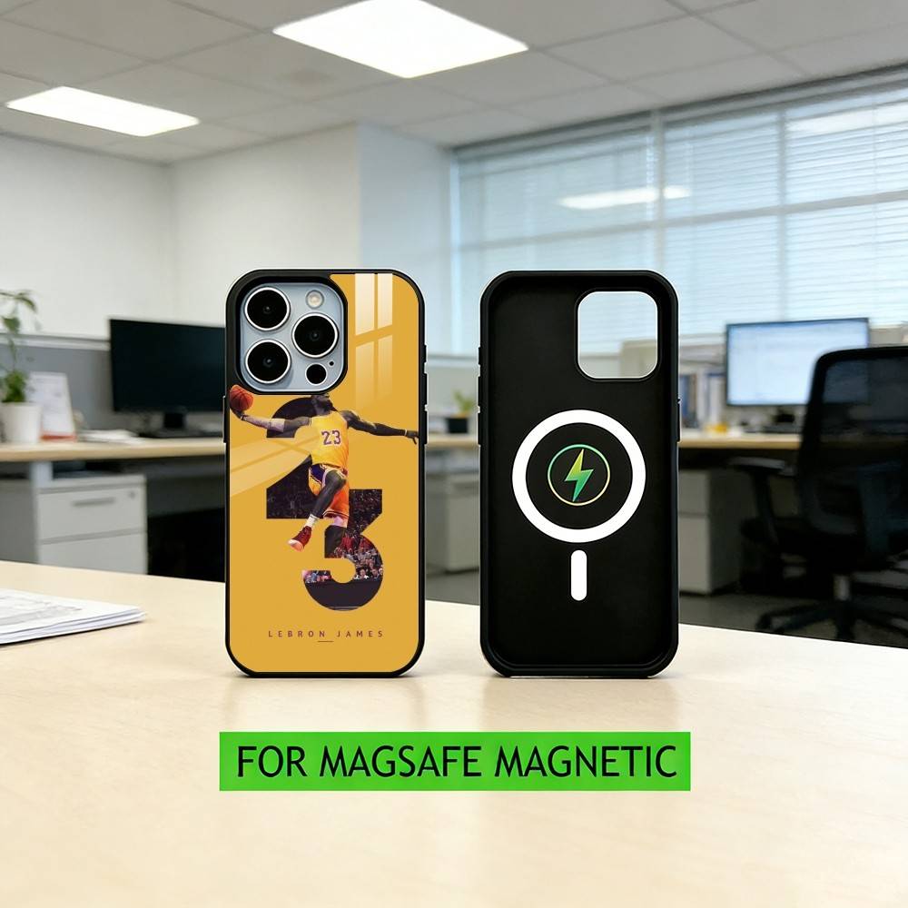 L-LeBron James-S 23 Phone Case For iPhone17,16,15,14,13,12,11 Plus,Pro Magnetic with Magsafe Wireless Charging