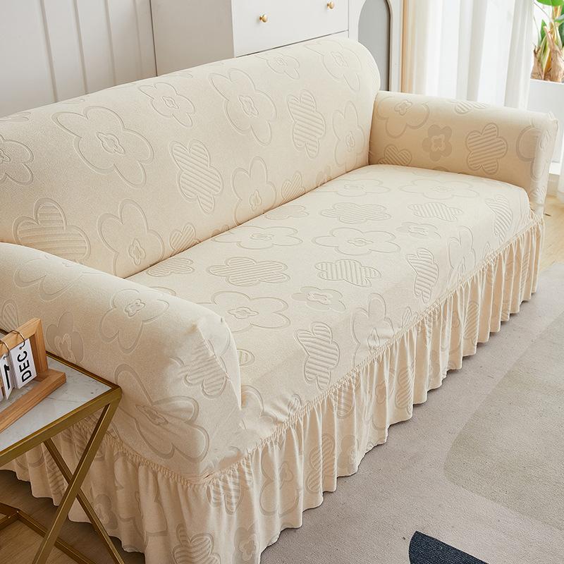 Thickened skirt jacquard sofa cover All-inclusive cover Full cover Sofa cover Universal non-slip and dust-proof sofa cover Clearance