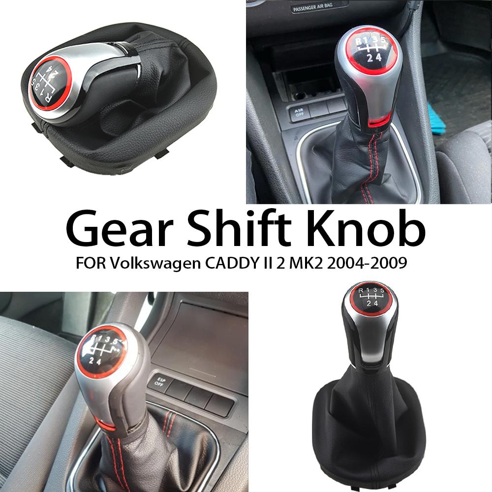 New Gear Shift Knob MT 5/6 Speed FOR Volkswagen CADDY II 2 MK2 2004-2009 with Gaiter Boot Cover Car Styling