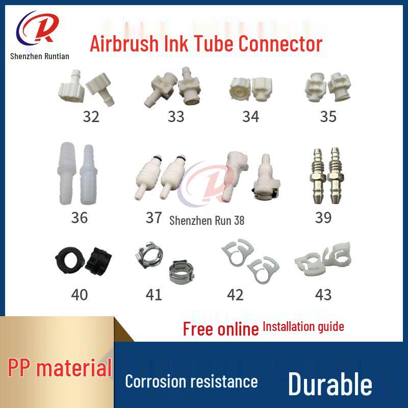 Ruhr UV Flatbed Printer with Airbrush Quick Connector, Corrosion-Resistant, Ink Leak-Proof