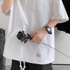 Sommer Kurzarm T-Shirt Herren Loose Trend All-Match Top Kleidung Halbarm Kapuzenpullover T-Shirt