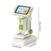 Digital Microscope Adjust HD Color Screen 4/2inches 100-1600X Ultra-Precise Quick Focus Handheld Magnifying Glass for Scientific