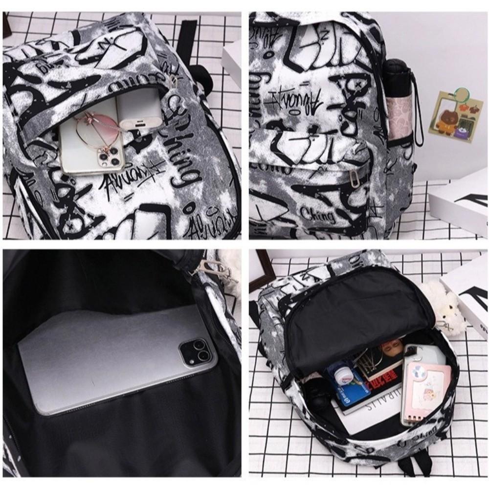 Casual Women's Backpack Fashion School Bags for Girl Graffiti Students Schoolbag Travel