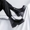 men chelsea boots  designer shoes stage nightclub dress pointed toe original leather boot handsome platform ankle botas man