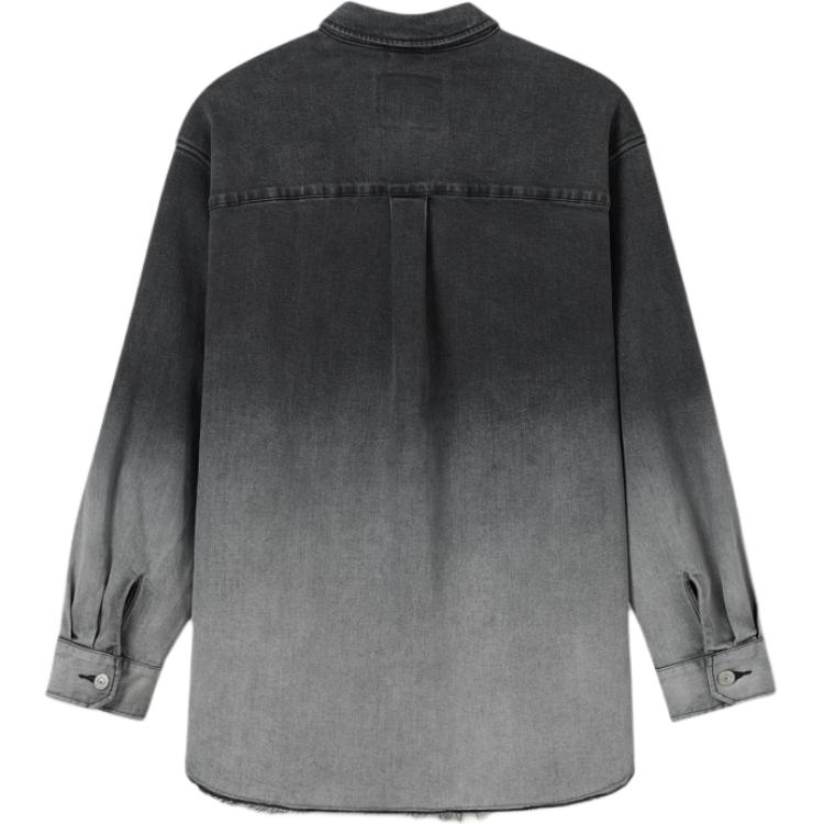 Levis Denim Wanderer Series FW24 Gradient Collar Loose Straight Long Sleeve Denim Jacket Men Jackets Gradient-Black 0017C-0001