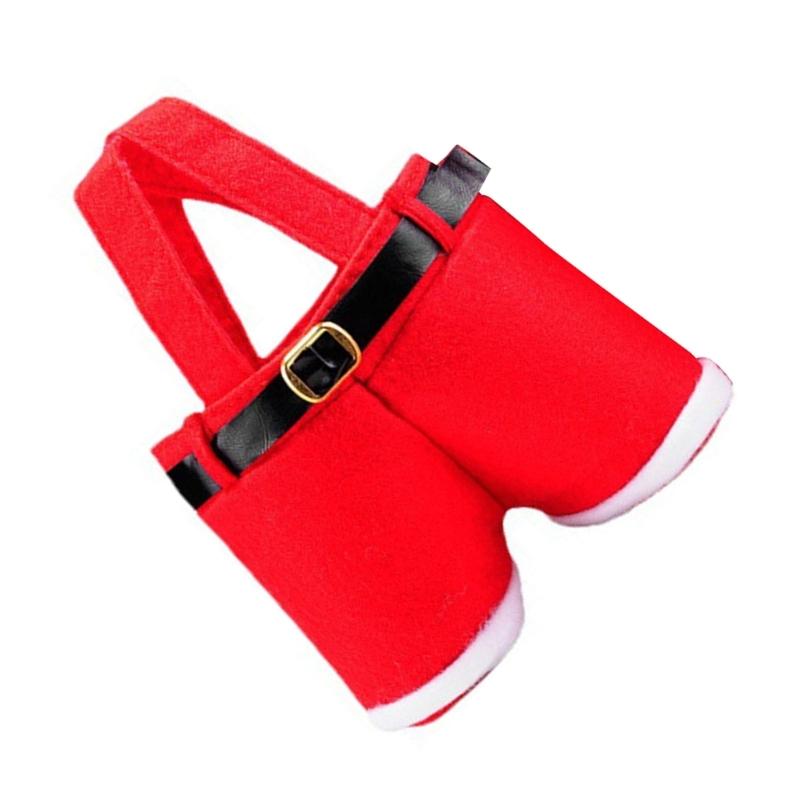 Christmas Pants Gift Bags Efficient Fabric Candy Holders Bottle Sleeve For Holiday Party Decoration