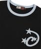 Lujeoseukeulleob Star Applique Crop Ringer T-Shirt Black