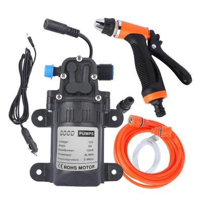 Kit lavatrice ad alta pressione per auto Pompa elettrica 12V + Spruzzatore di lavaggio 2 modalità + Cavo di alimentazione + Tubi