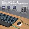 Coque Clavier pour iPad Air 3 10,5" / iPad Pro 10,5" - Cuir PU Lavande avec Clavier Rétroéclairé + Souris + Stylet