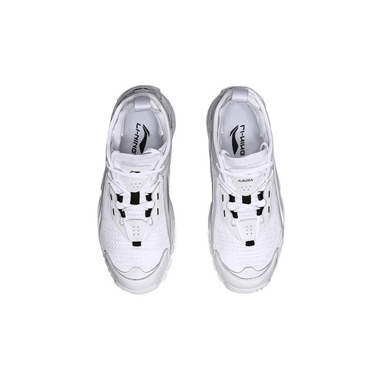New LiNing Aurora Skywalk Anti Slip Wear Resistant Low Top Sports Casual Shoes Men's Pure White AGLN235-1