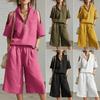 Hot Summer New Arrivals Women's Sleeveless Short Set with Shirt and Loose Pants