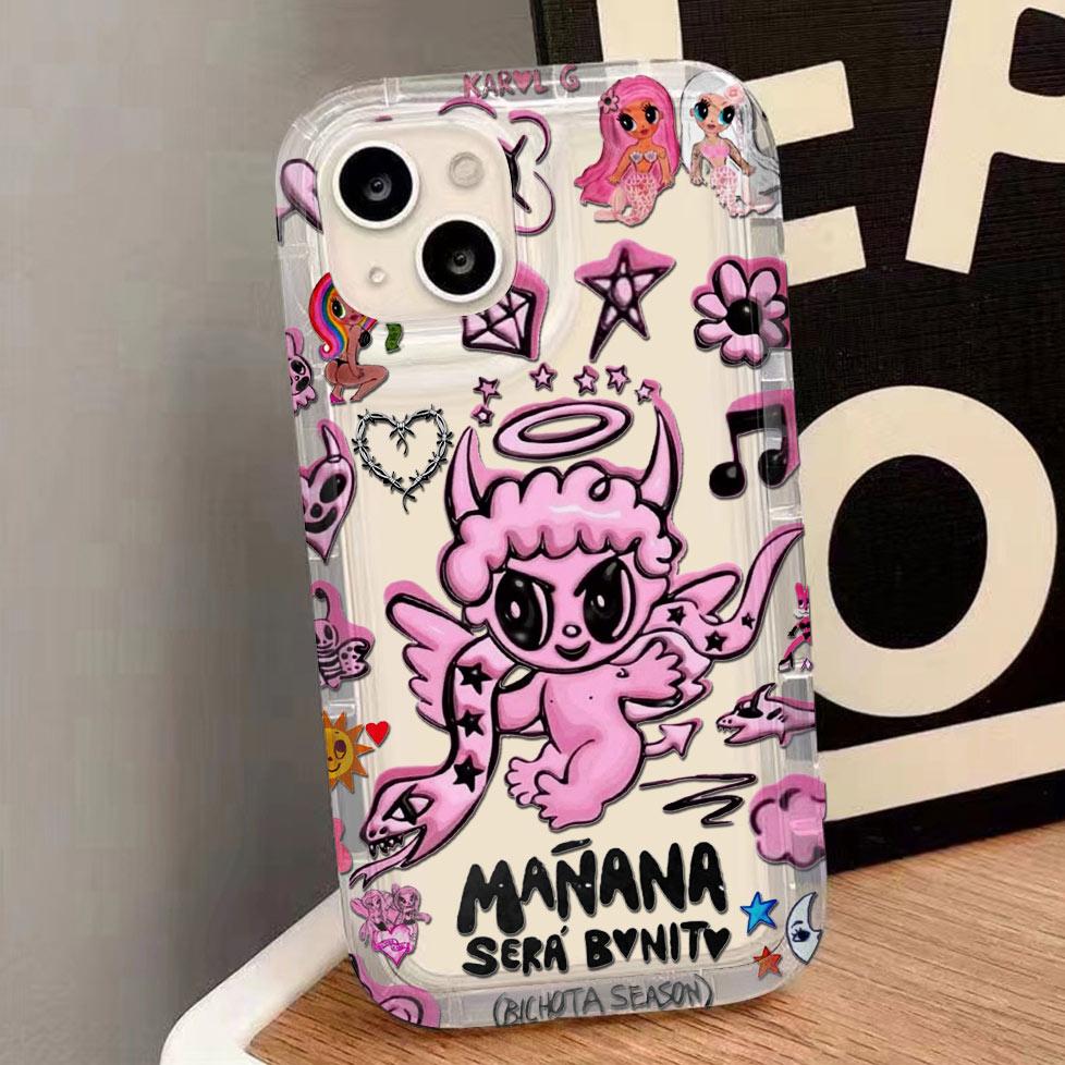 Karol G Manana Shota New Phone Case for Vivo Y17s Y78 Y77 Y36 Y35 Y02s V40 V29 V27 S15 4G 5G Pro Airbag Anti Fall Clear Back