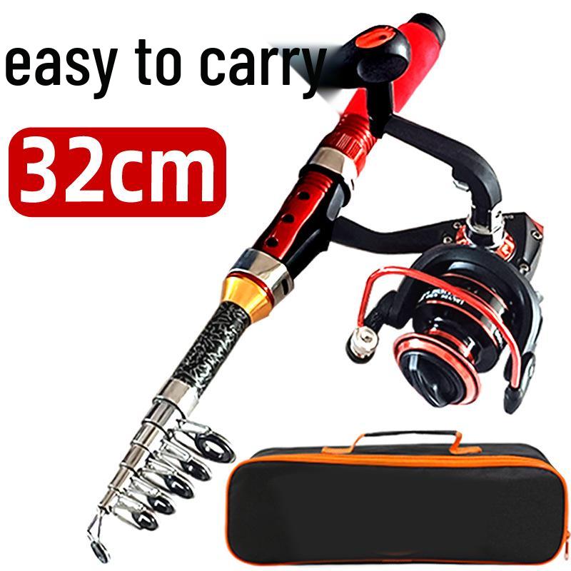 Compact Super Hard Carbon Sea Fishing Rod: Portable, Mini Rock Rod for Short-Distance Fishing.