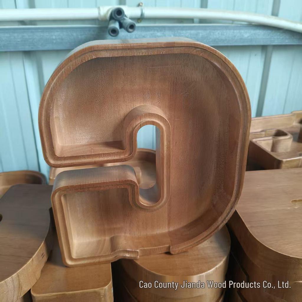 Creative Wooden Piggy Bank: Transparent Letter Coin Box for Kids