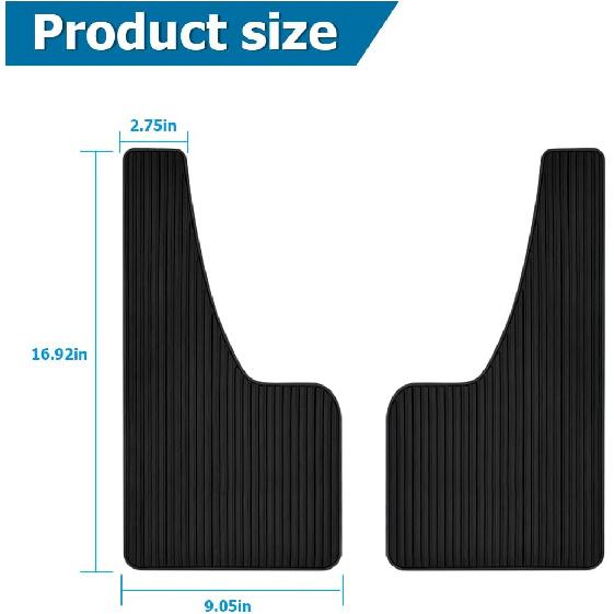 2Pcs Car Mud Flaps Fender Splash Guards, PVC Mudguard Fender Flares with Hardware Front and Rear, Universal Sports Mud Flaps Guards Splash, Exterior