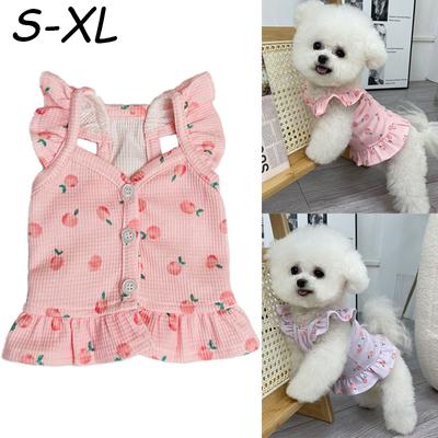 Haustier-Prinzessin für Hunde, Kleidung für kleine Hunde, Hochzeitskleid, Prinzessinnenkleid, Frühling, Sommer, weich, süß, Rock mit fliegenden Ärmeln, Haustierkleidung
