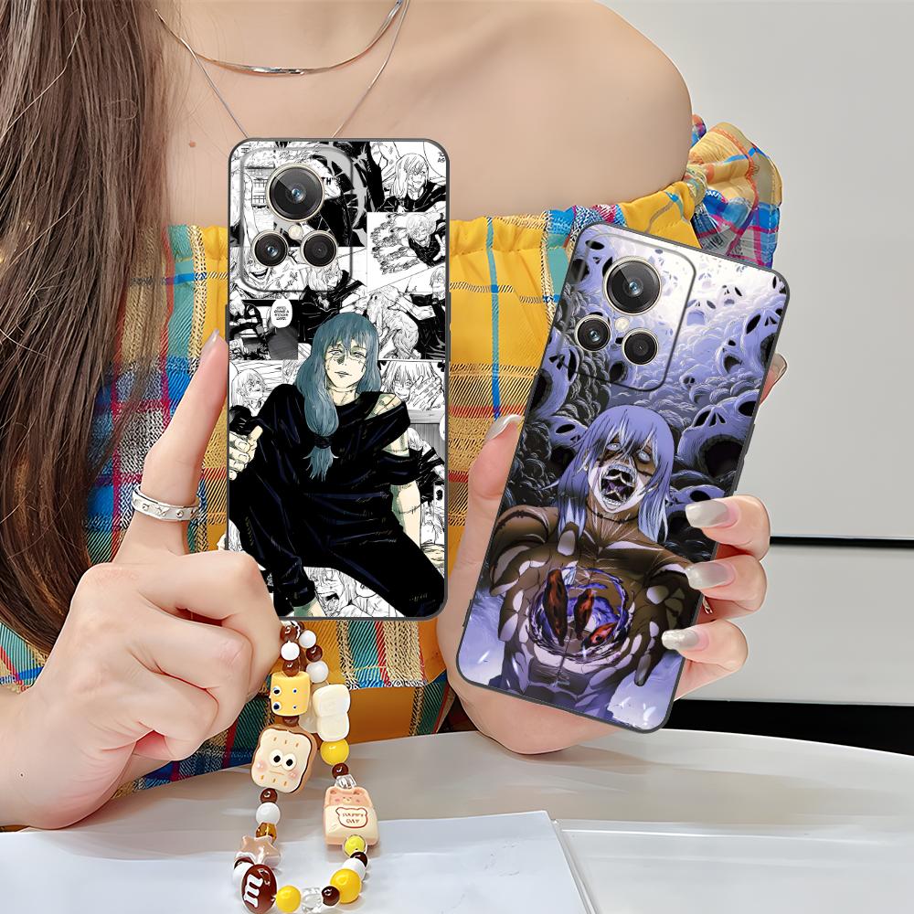JJK Mahito Phone Case for Realme 15 14 13 12 11 10 9 Pro Plus T i Lite 5G Soft TPU Shockproof Cover
