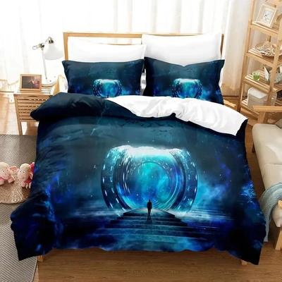 Anime Spiel Fantasy Portal Bettwäsche Set Bettbezug Bettwäsche Set Steppdeckenbezug Kissenbezug Bettdecke King Queen Größe Jungen Erwachsene Bettwäsche