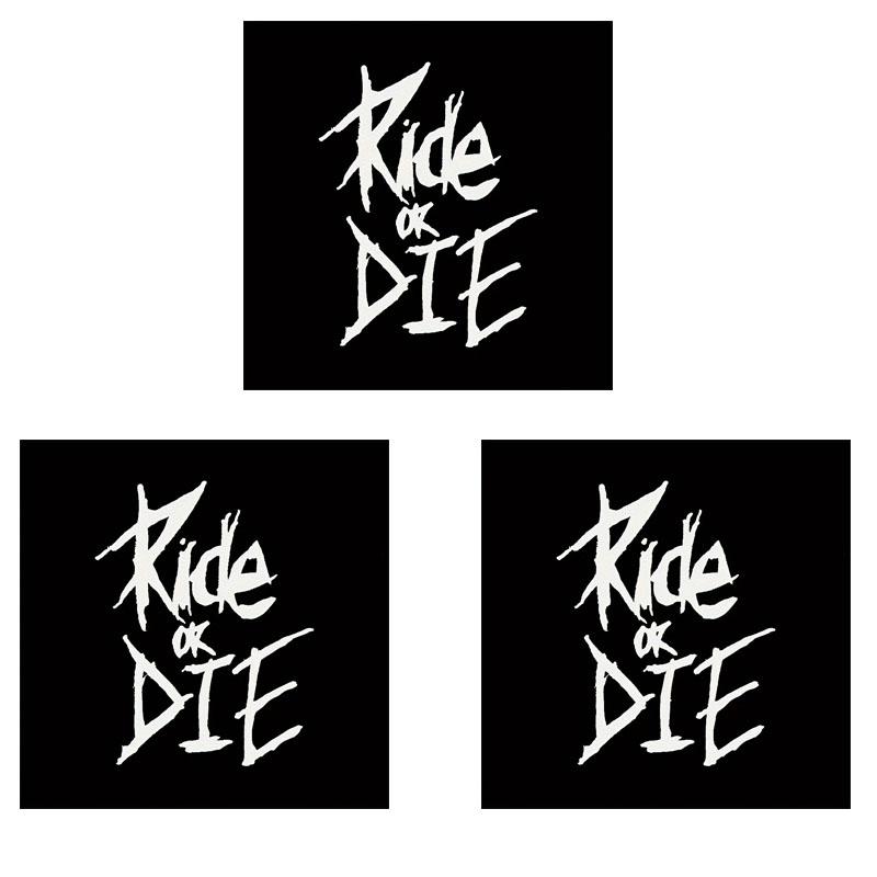 3 Stück 5,6 x 8 cm Fahrradrahmen-Aufkleber Ride Or Die Oberrohr-Aufkleber für MTB-Fahrräder Dekorative Rahmen-Fahrrad Auto Motorrad Zubehör