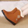Bottes d'hiver mi-mollet en coton doublées polaire pour femmes 2025 - Bottines chaudes épaissies à la mode