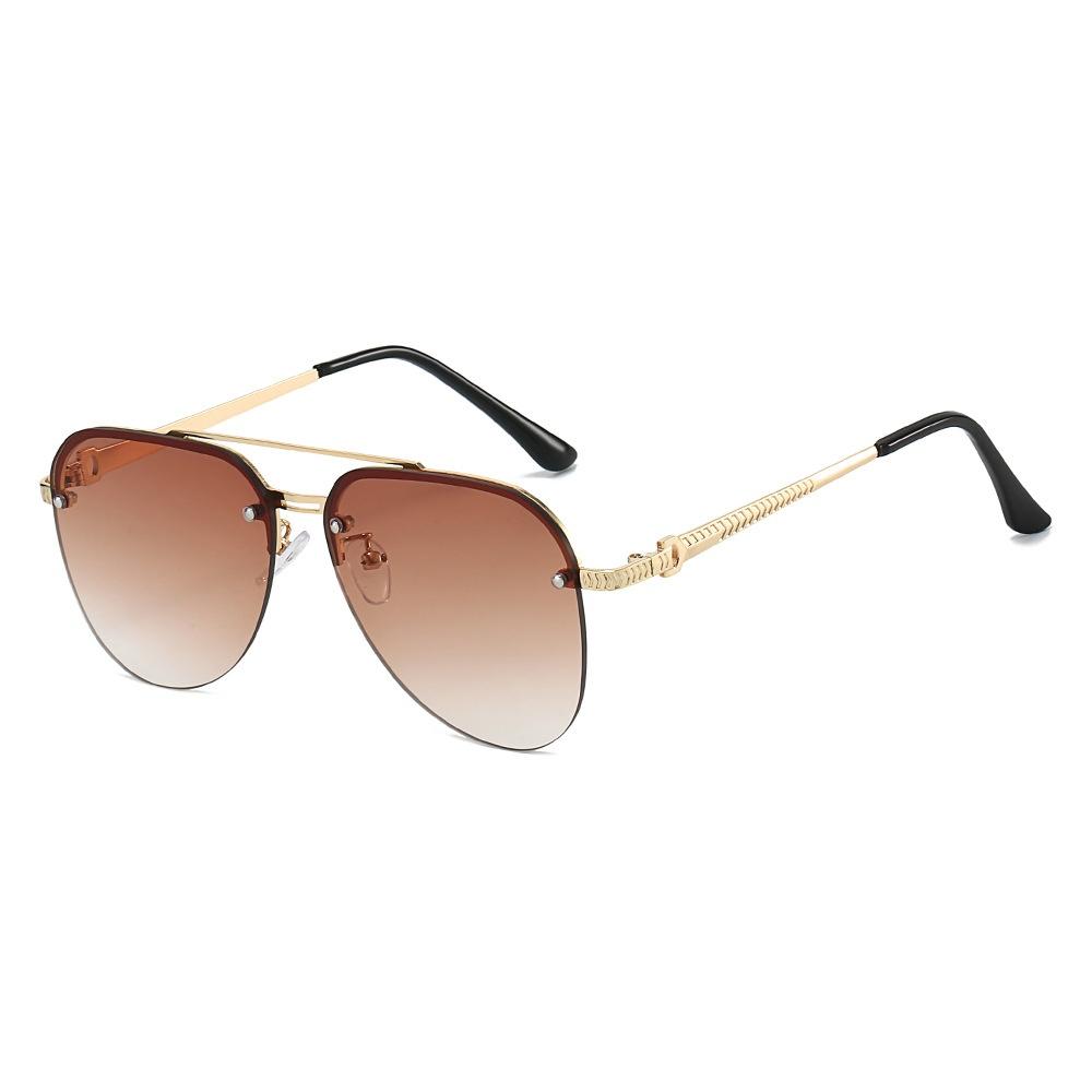 

New Double Bridge Gradient Oval Women Sun Glasses Y2K Luxury Thin Frame Design Men High Quality Versatile Sun Glasses UV400 as picture