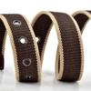 Men's Belt with Pin Buckle - Woven Design, Solid Color with Stripes, 3.5cm Wide, Sports/Outdoor Style