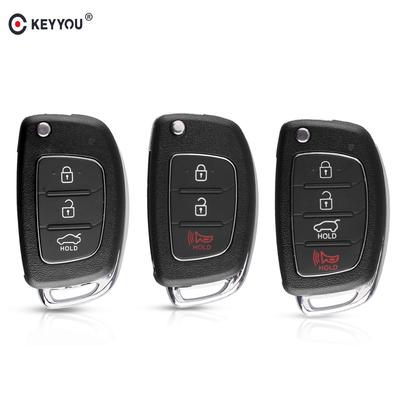 KEYYOU Fob 3 Tasten Klappschlüssel Fernbedienung Auto Schlüsselgehäuse Für Hyundai HB20 SANTA FE IX35 IX45 Accent I40 Solaris