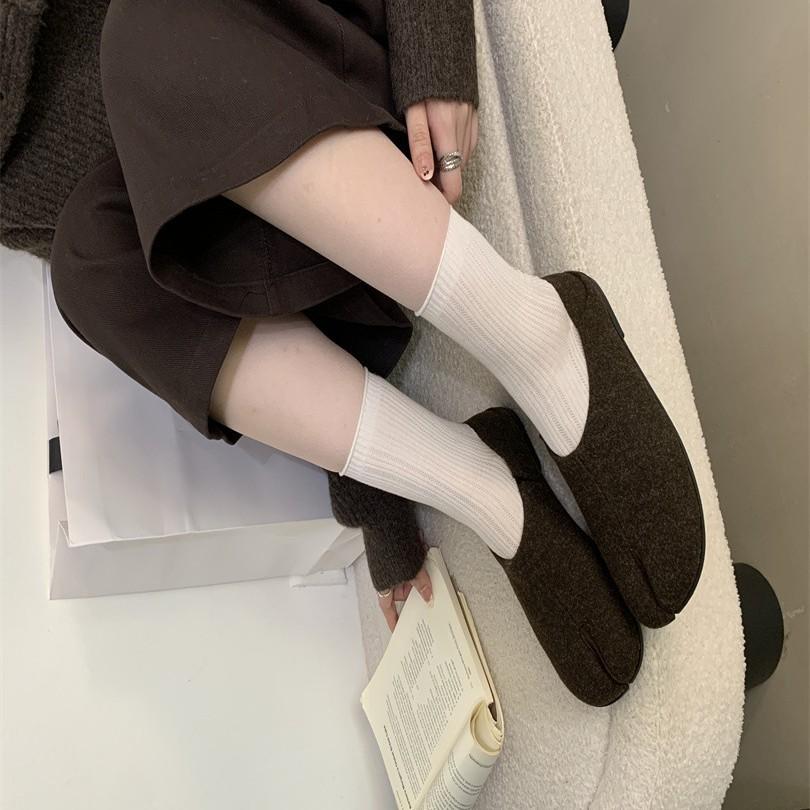 Suede single shoes women's 2025 autumn new soft flat bottom comfortable retro simple casual one-pedal lazy pig's trotters