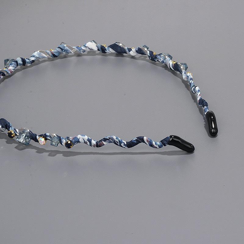 Elegant Floral Crystal Rhinestone Headband: Japanese and Korean-Inspired Handmade Women's Accessory