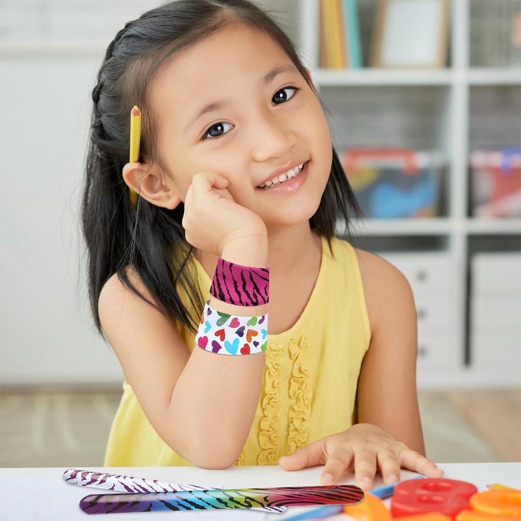Hawaii Slap Bracelets Mermaid Dinosaur Animals Wristband Gifts Birthday Party Supplies Kids Favor Toys Baby Shower Party Supplie