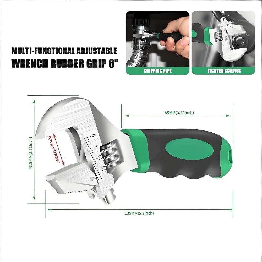 6inch/8inch Adjustable Wrench Dual-used Pipe Wrench Durable Monkey Wrench  Pipe Hand Tool