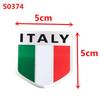 AAACN1 3D Aluminum Italy Italian Flag Adhesive Emblem Badge Car Sticker Motorcycle Decal For Alfa Romeo Fiat Ferrari Honda Suzuki BMW