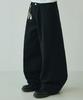 SIGNATURE Twist Curved Cotton Pants [Black]